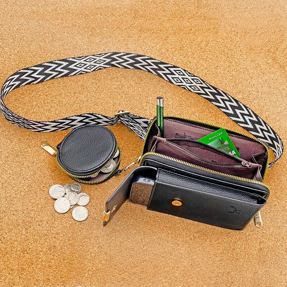 Artizanni Womens Crossbody Wallet Phone Case, Vegan Leather Fashion Bag Shoulder - Picture 4 of 5